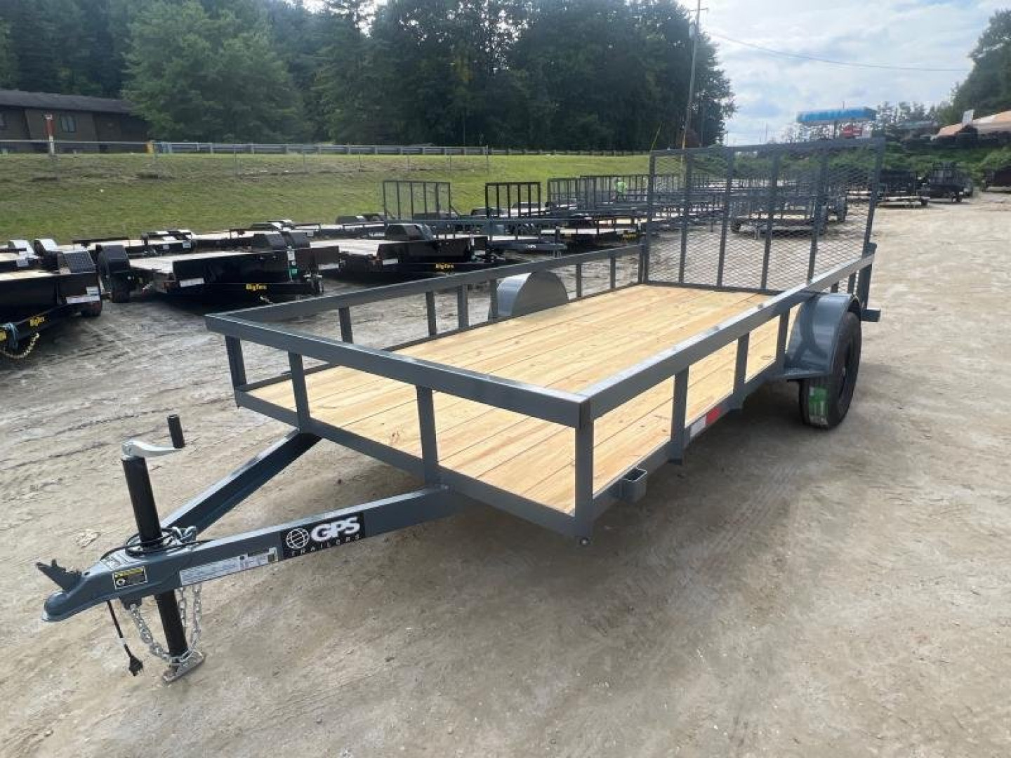 New 2024 GPS Trailers / GT Series / 76" x 14' / 3.5K Axle / 4'Mesh Gate