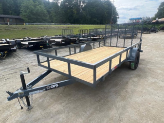 New 2024 GPS Trailers / GT Series / 76" x 14' / 3.5K Axle / 4'Mesh Gate