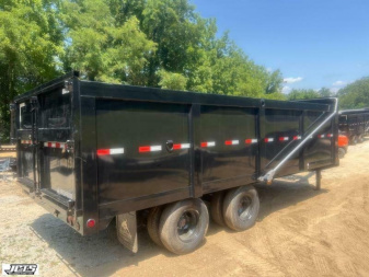 New 2023 Iron Bull DMG Series / 102" Wide x 20' Long / 4' High Sides / Barn Door Gates / 2-10,000# Axles / Black In color / Telescopic Hoist / Side Arm Tarp System