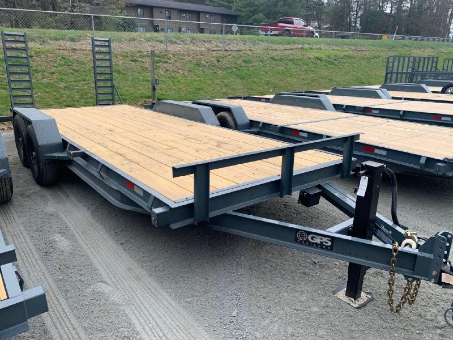 New 2024 GPS Trailers / EH Series / 82" Wide x 22' Long / 7 ton Capacity / 5' Ramps / PT Wood Floor