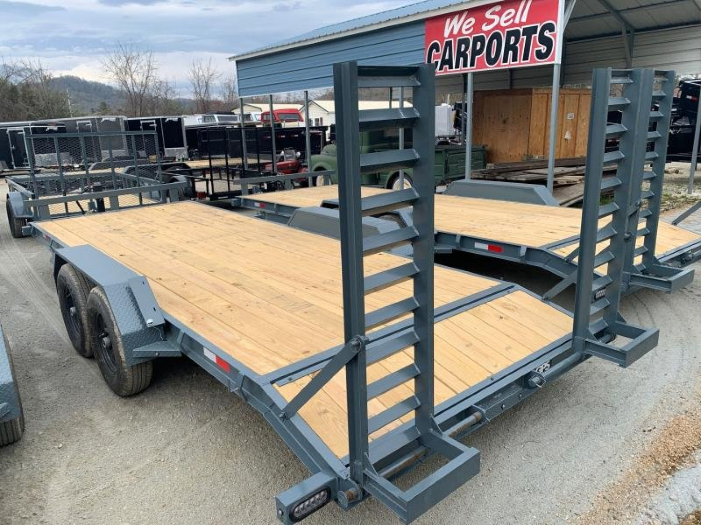 New 2024 GPS Trailers / EH Series / 82" Wide x 22' Long / 7 ton Capacity / 5' Ramps / PT Wood Floor