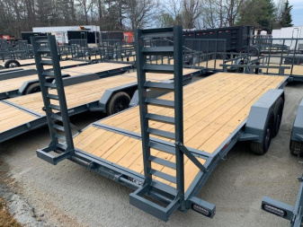 New 2024 GPS Trailers / EH Series / 82" Wide x 22' Long / 7 ton Capacity / 5' Ramps / PT Wood Floor