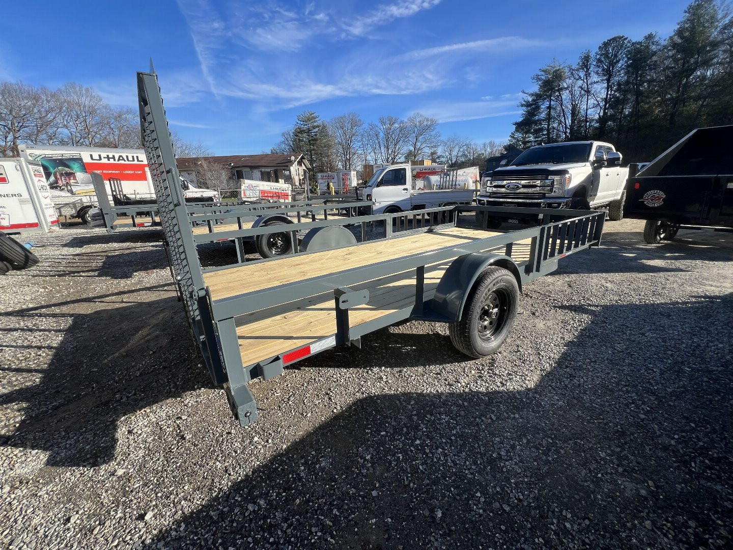 New 2024 GPS Trailers ATV 7' x 14'  3.5K Axle Side Ramps 4' Rear Mesh Gate