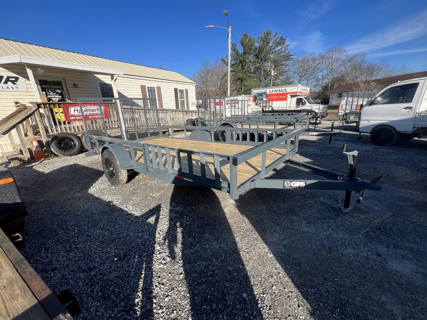 New 2024 GPS Trailers ATV 7' x 14'  3.5K Axle Side Ramps 4' Rear Mesh Gate