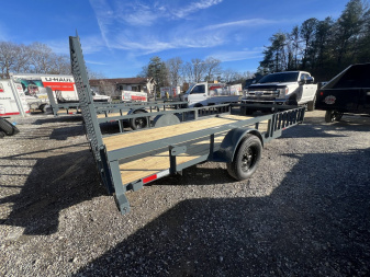 New 2024 GPS Trailers ATV 7' x 14'  3.5K Axle Side Ramps 4' Rear Mesh Gate