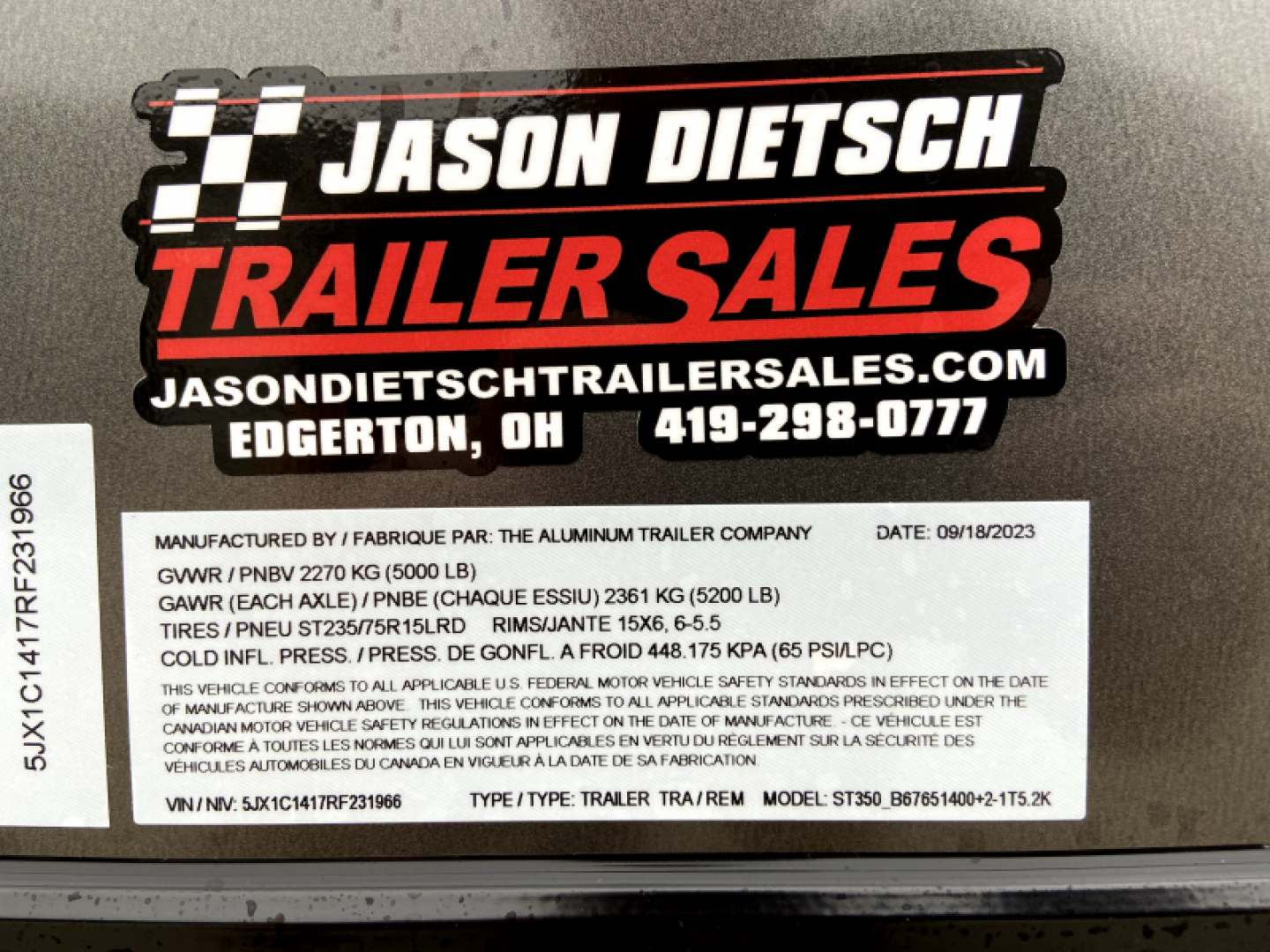 New ATC STo 350 6.7x14 All Aluminum Trailer W/Off Road Adventure Package
