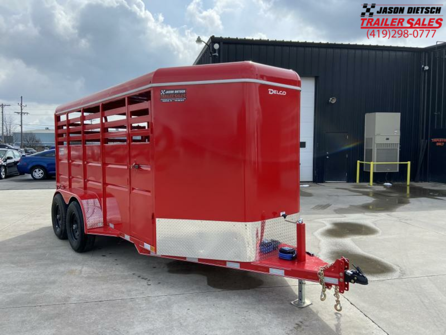 New Delco 6ft 8in X 16ft Livestock Trailer