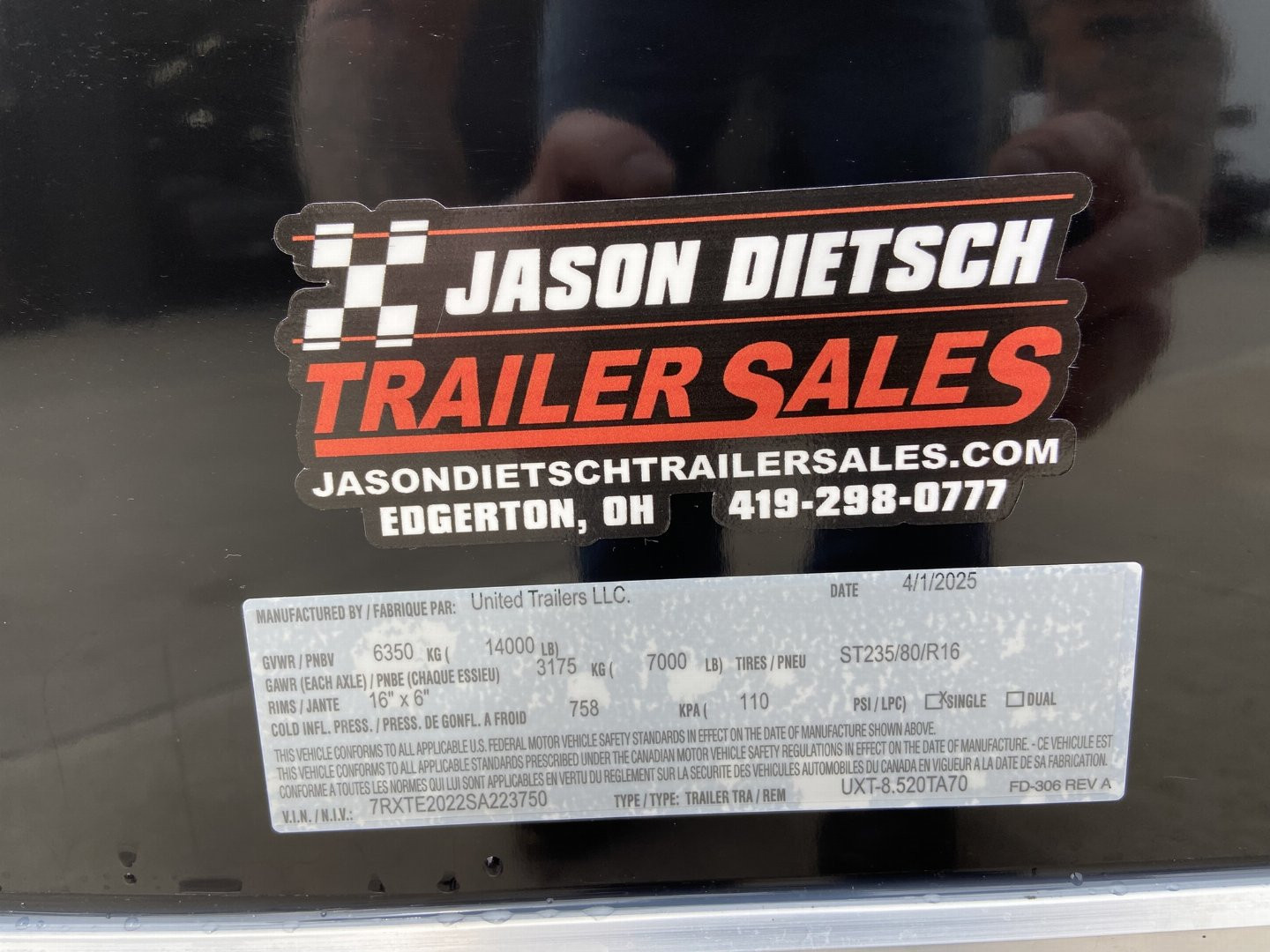 New United UXT 20' Enclosed Cargo Trailer