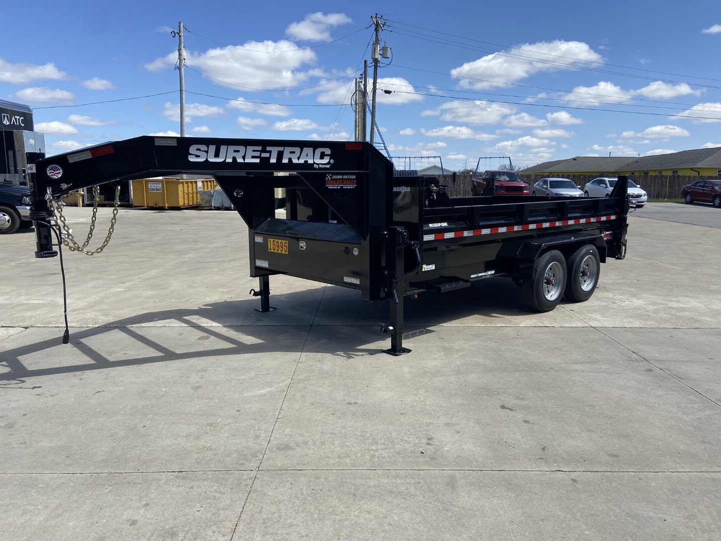 New Sure-Trac 7x14 Telescopic Dump Gooseneck