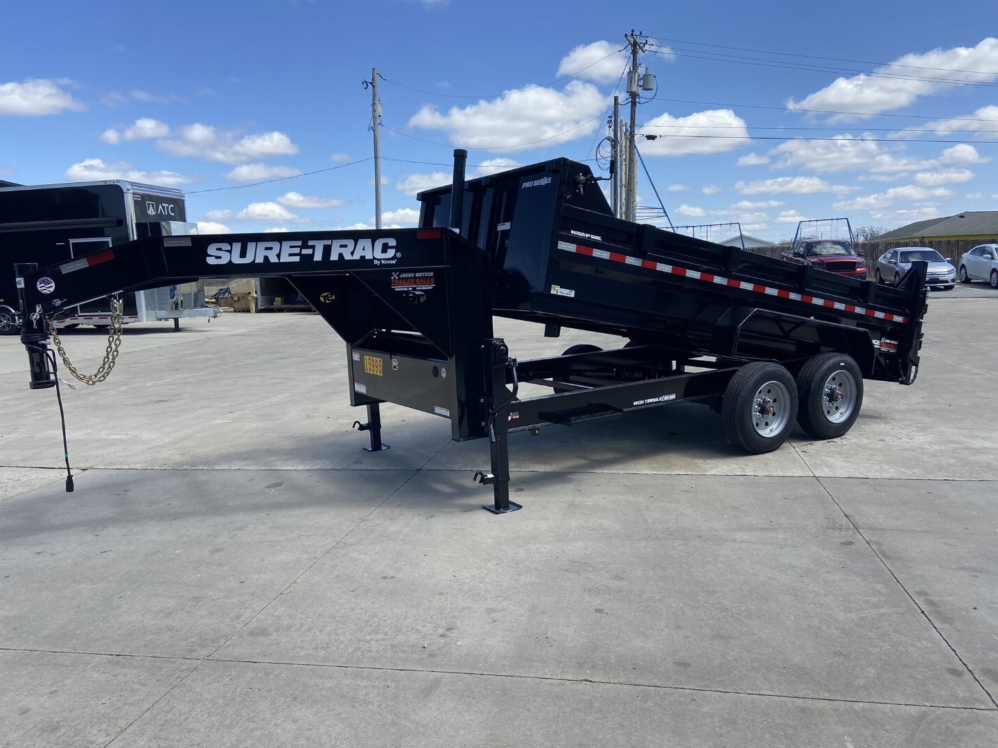 New Sure-Trac 7x14 Telescopic Dump Gooseneck