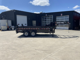 New Sure-Trac 7x14 Telescopic Dump Gooseneck