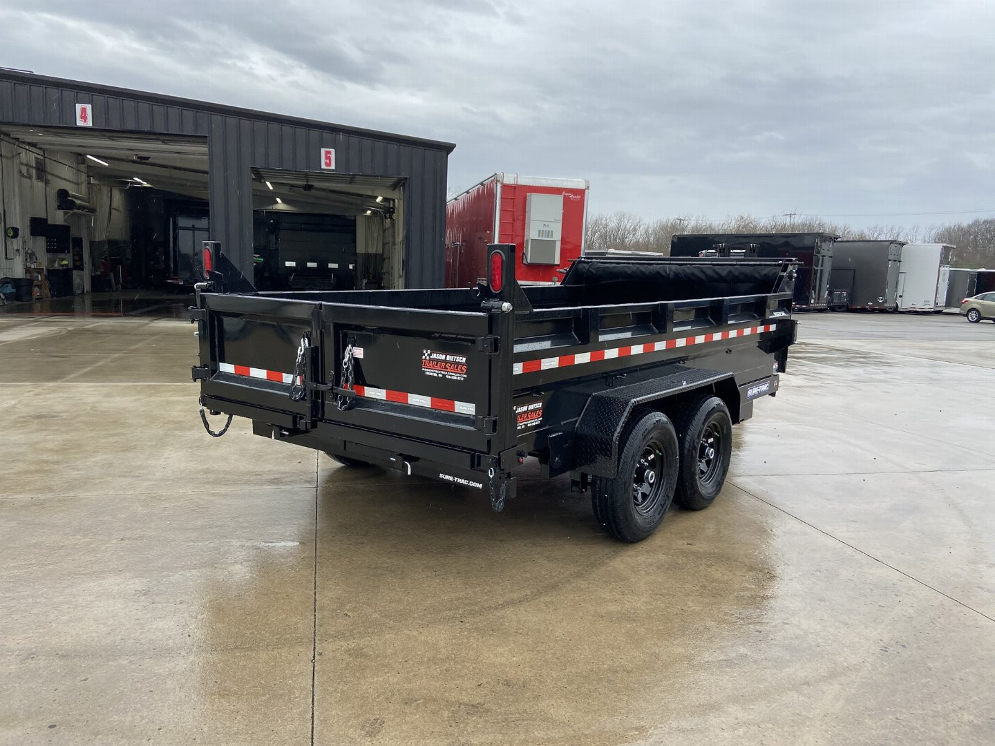 New Sure-Trac 14' Telescopic Dump Trailer