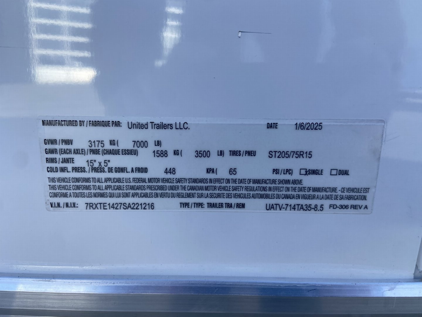 New United UATV 7x14 Aluminum Enclosed Trailer