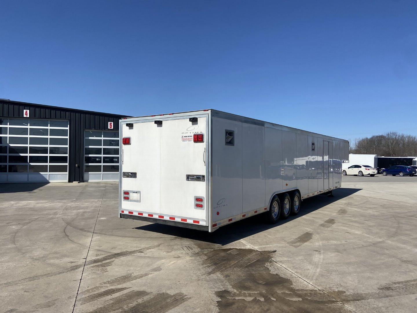 Used Optima 44' Gooseneck Racing Trailer