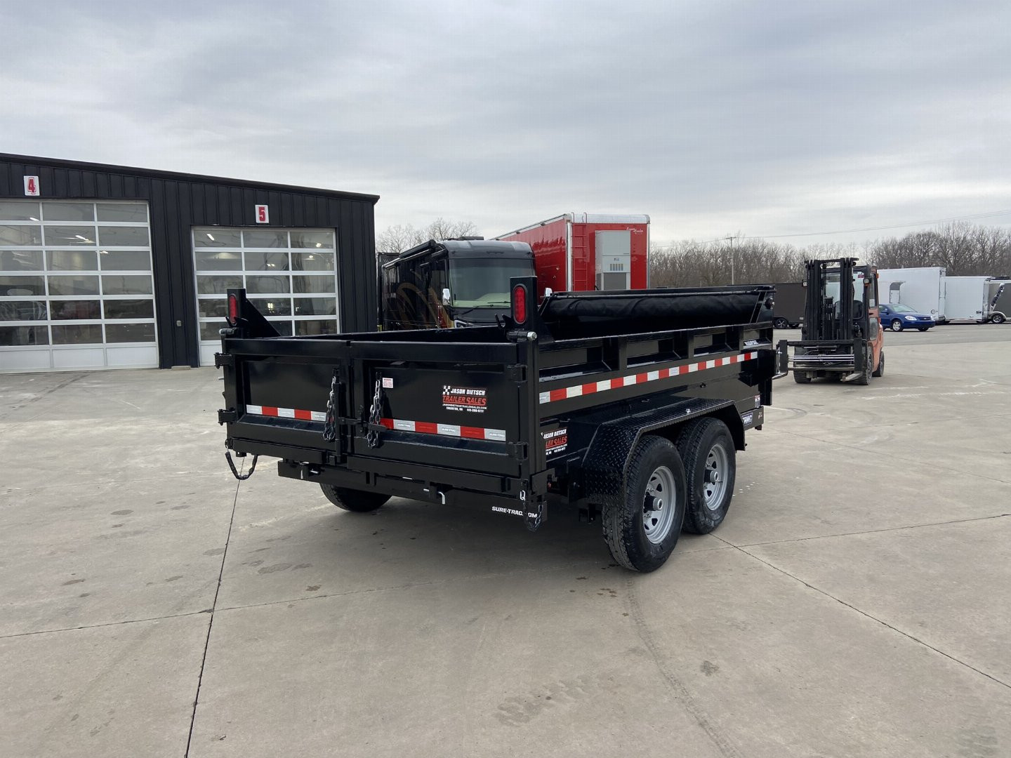 New Sure-Trac 12' Telescopic Dump Trailer
