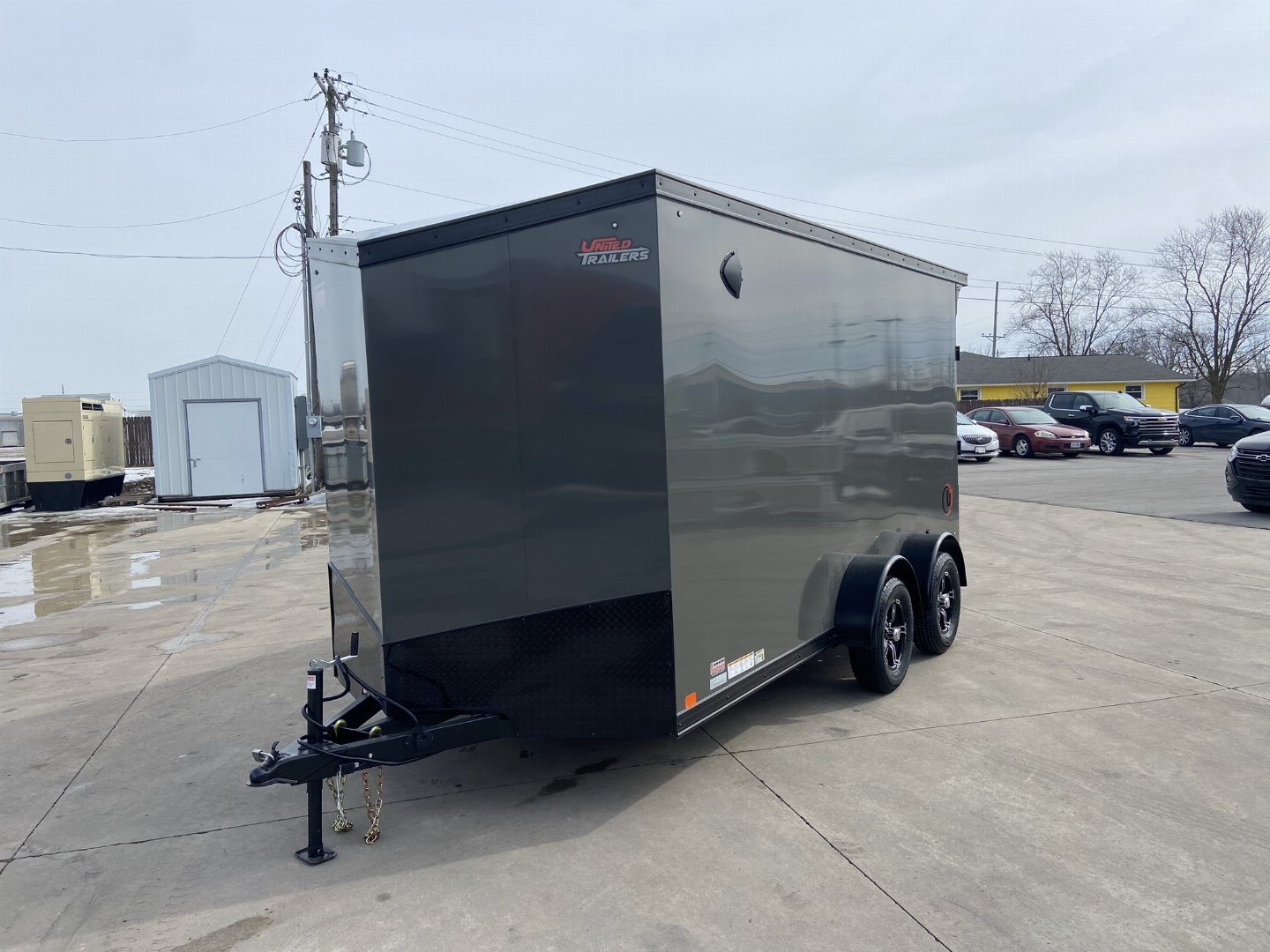 New United UJ 7x14' Enclosed V-Nose Cargo Trailer