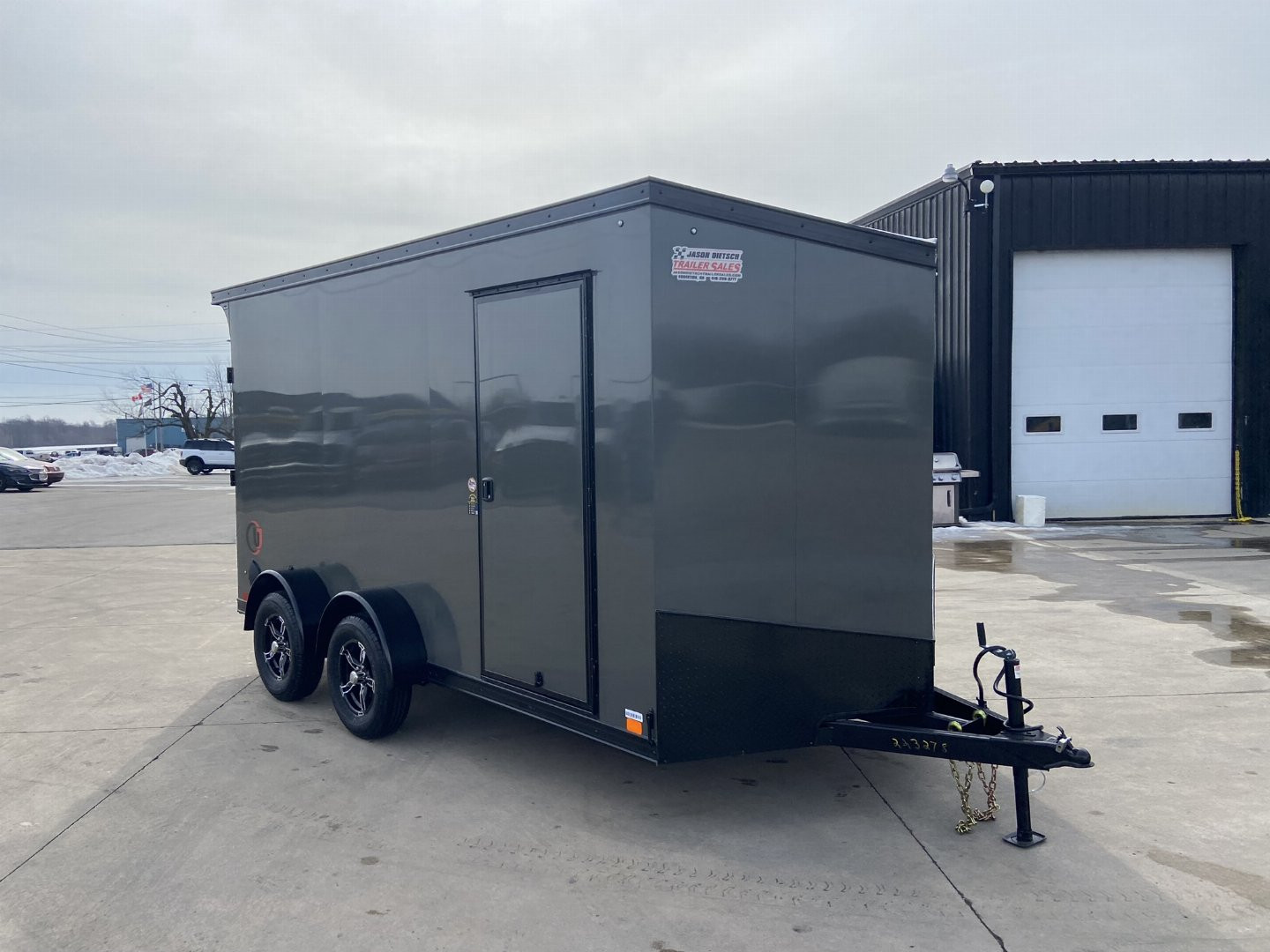 New United UJ 7x14' Enclosed V-Nose Cargo Trailer