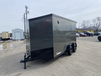 New United UJ 7x14' Enclosed V-Nose Cargo Trailer