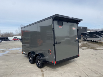New United UJ 7x14' Enclosed V-Nose Cargo Trailer
