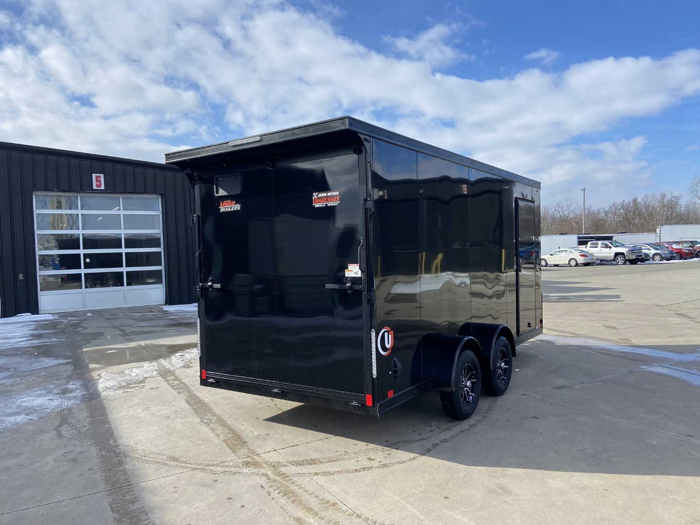 New United UJ 7x16' Enclosed V-Nose Cargo Trailer
