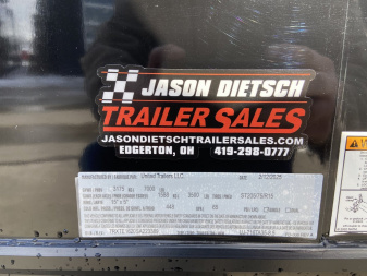 New United UJ 7x16' Enclosed V-Nose Cargo Trailer