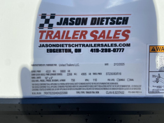 New 23' V-Nose Racing Trailer - United