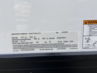 New United UJ 16' Enclosed V-Nosed Cargo Trailer