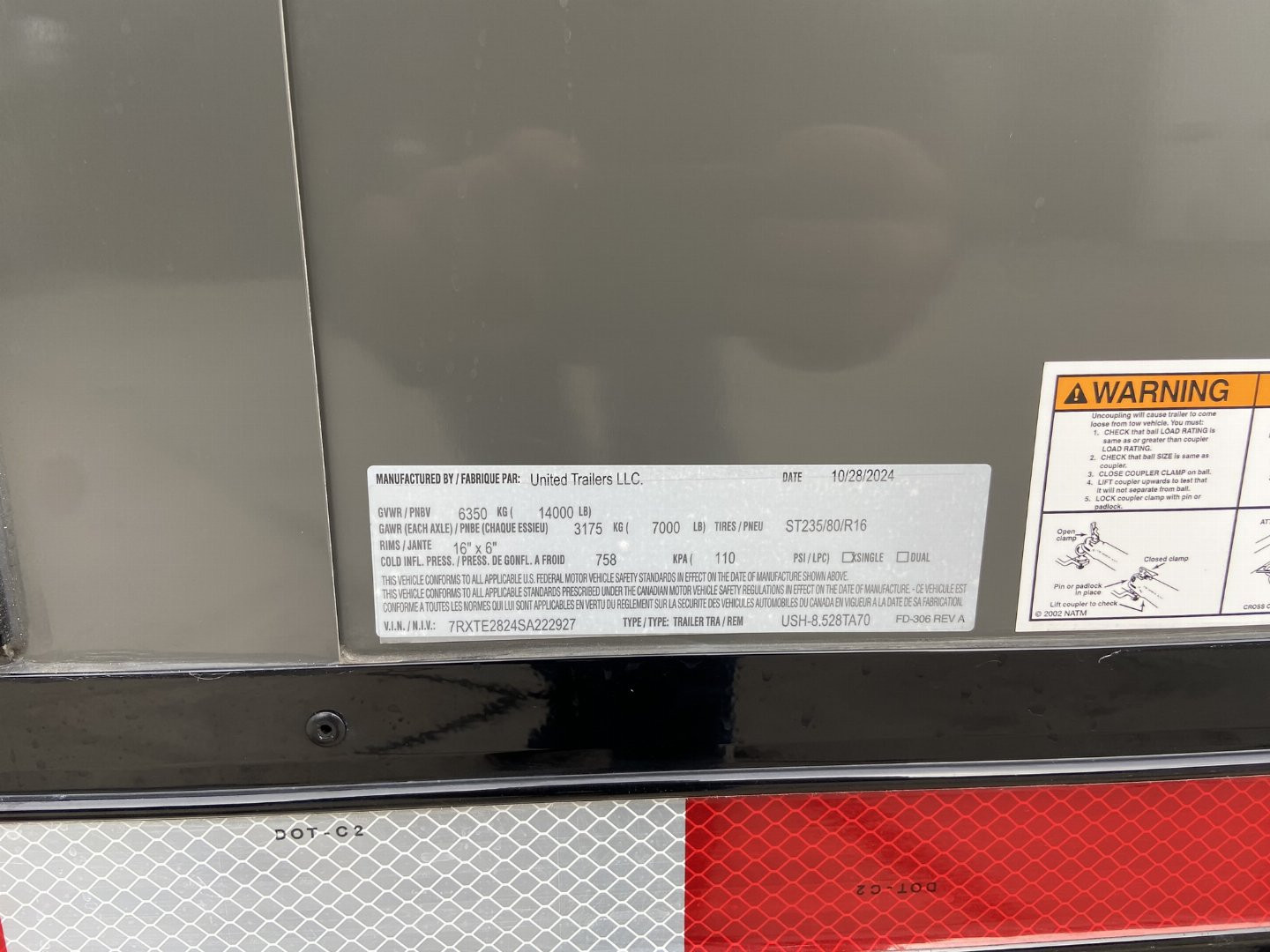 New 28' Racing Trailer - United USH