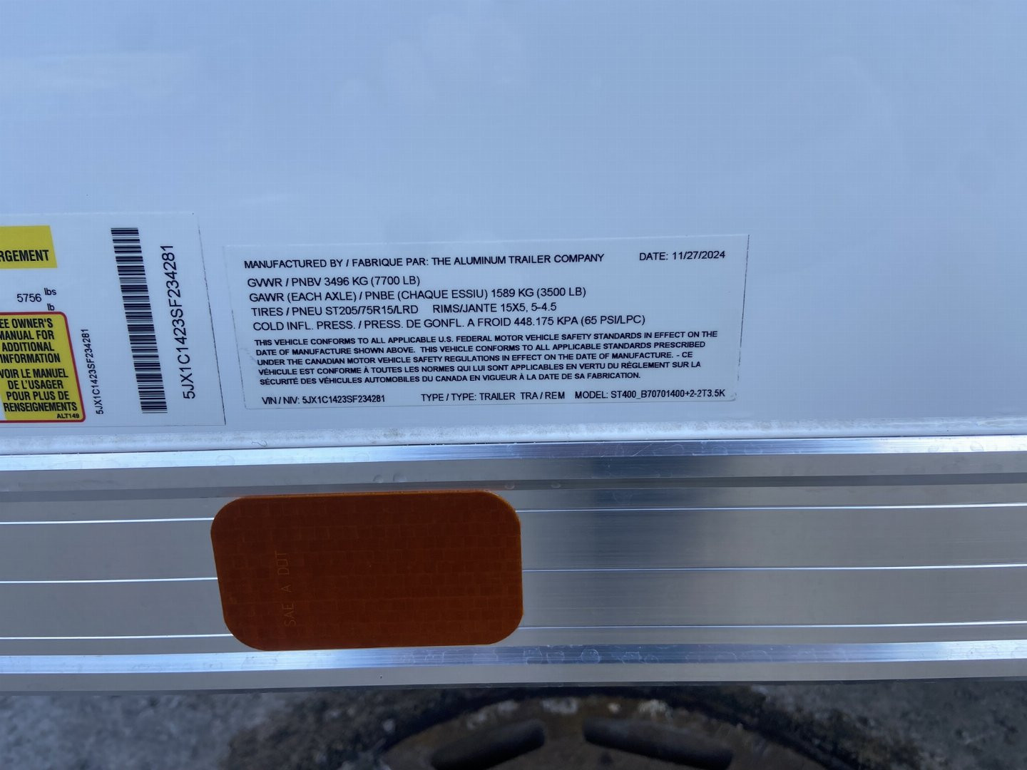 New ATC ST400 7x14 V-Nosed Enclosed Aluminum Cargo Trailer