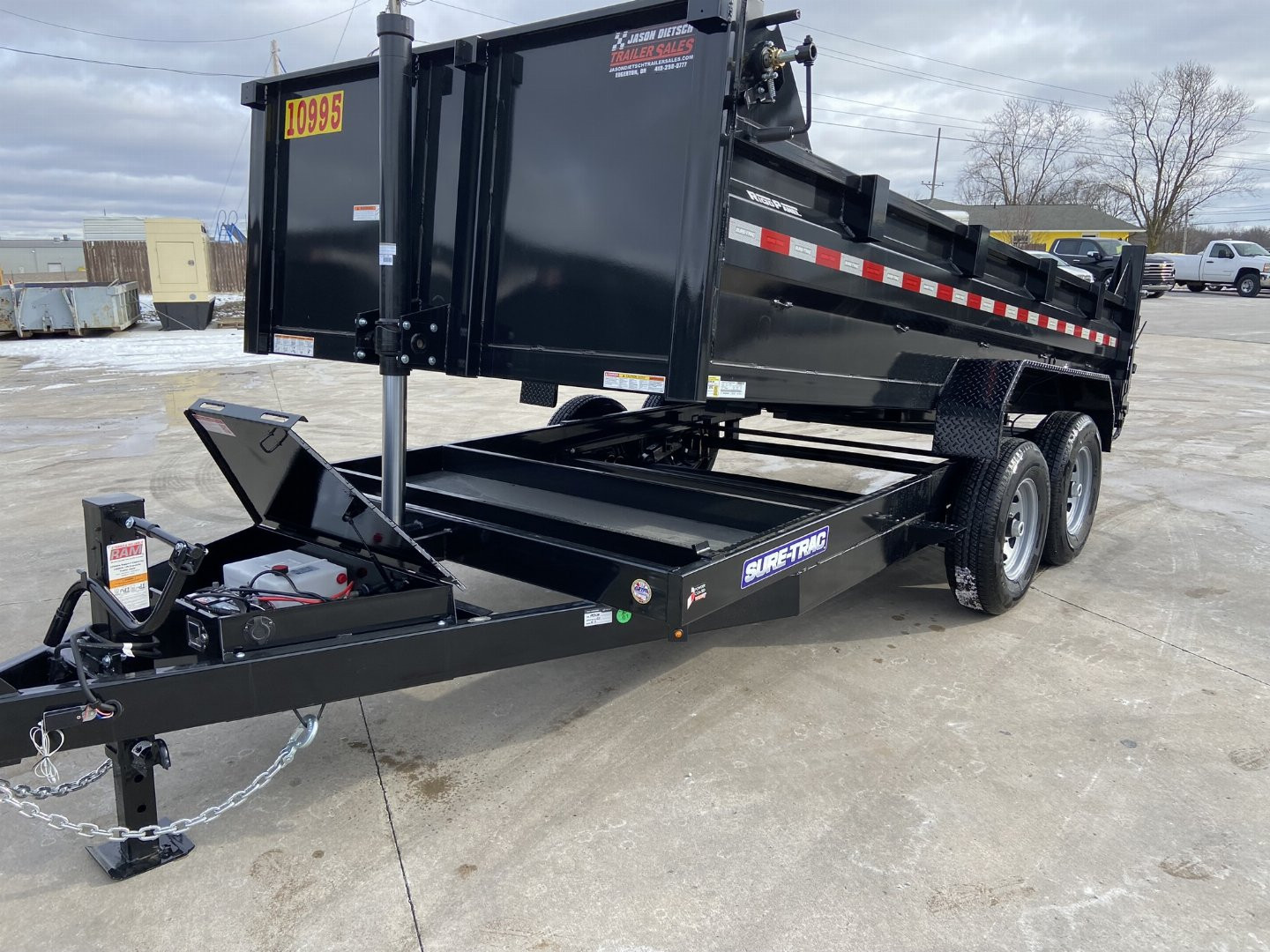 New Sure-Trac 82"x14' Telescopic Dump Trailer