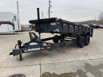 New Lamar 83"x16' Telescopic Dump Trailer