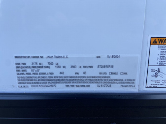New United UJ 6x12 V-Nose Enclosed Cargo Trailer