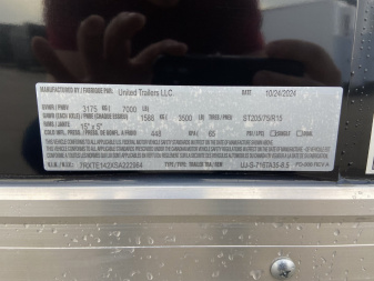 New United UJ-S 7x16 V-Nose Enclosed Cargo Trailer