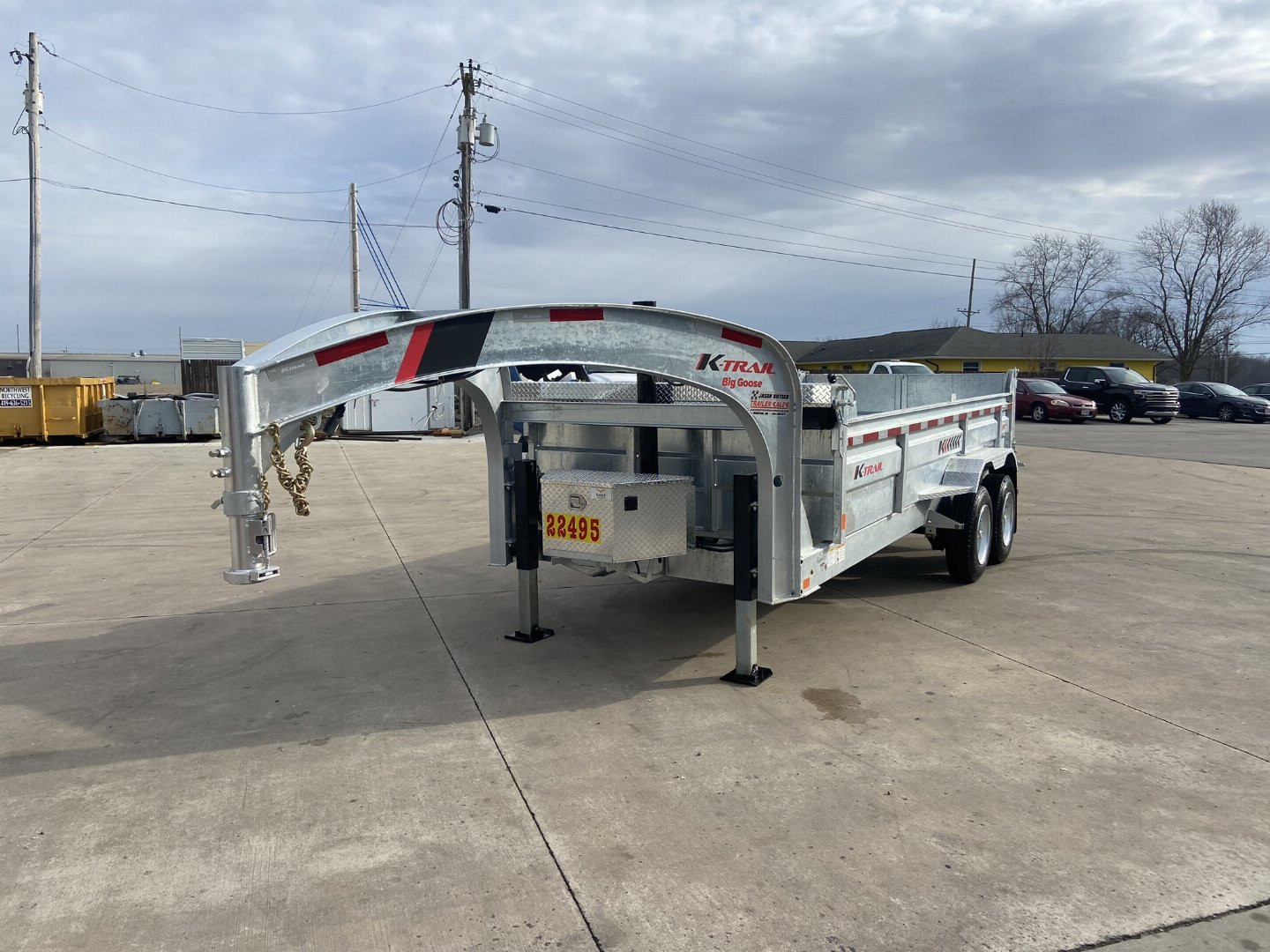 New K-Trail 82"x16' Galvanized Gooseneck Dump Trailer