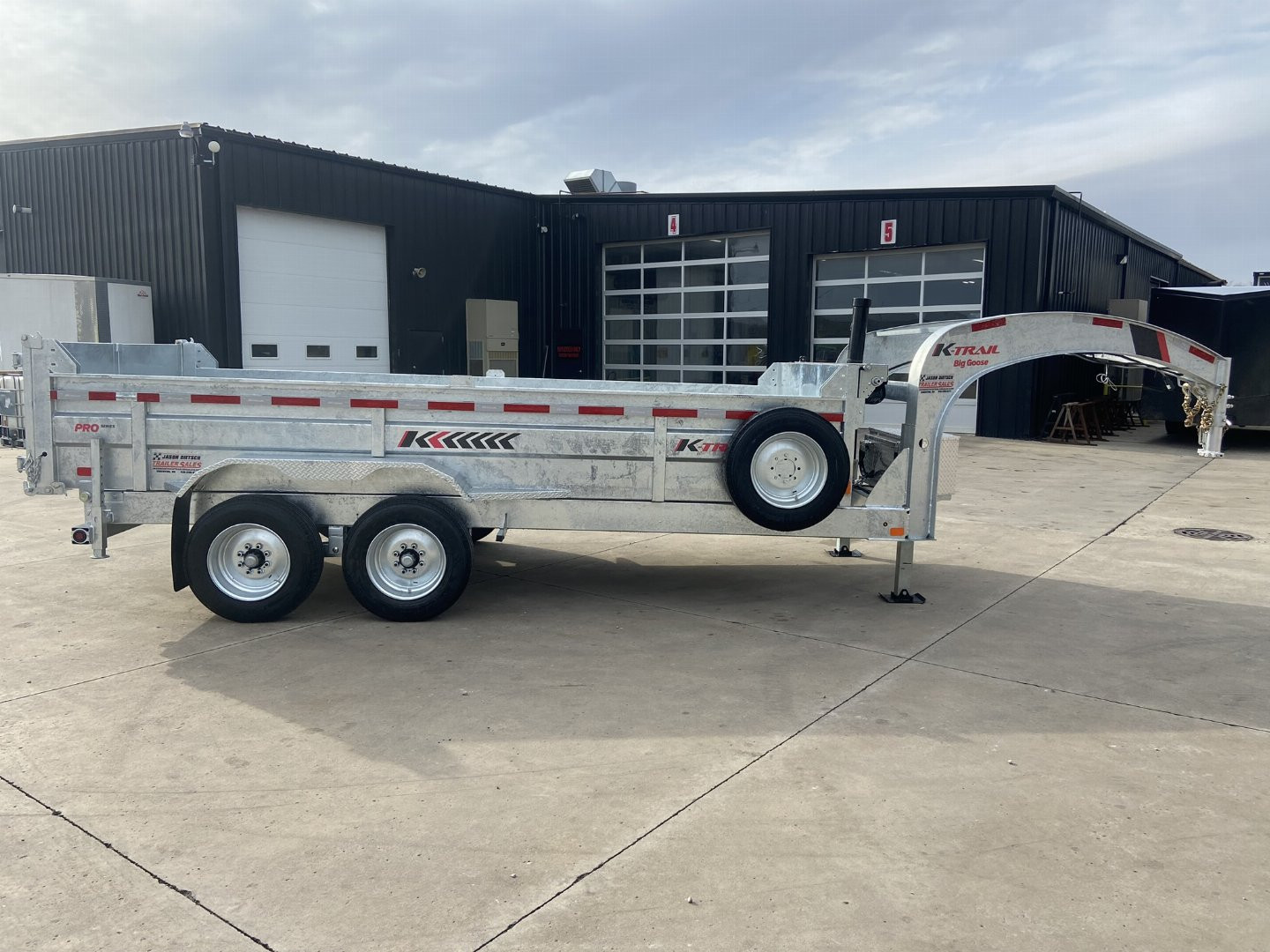 New K-Trail 82"x16' Galvanized Gooseneck Dump Trailer