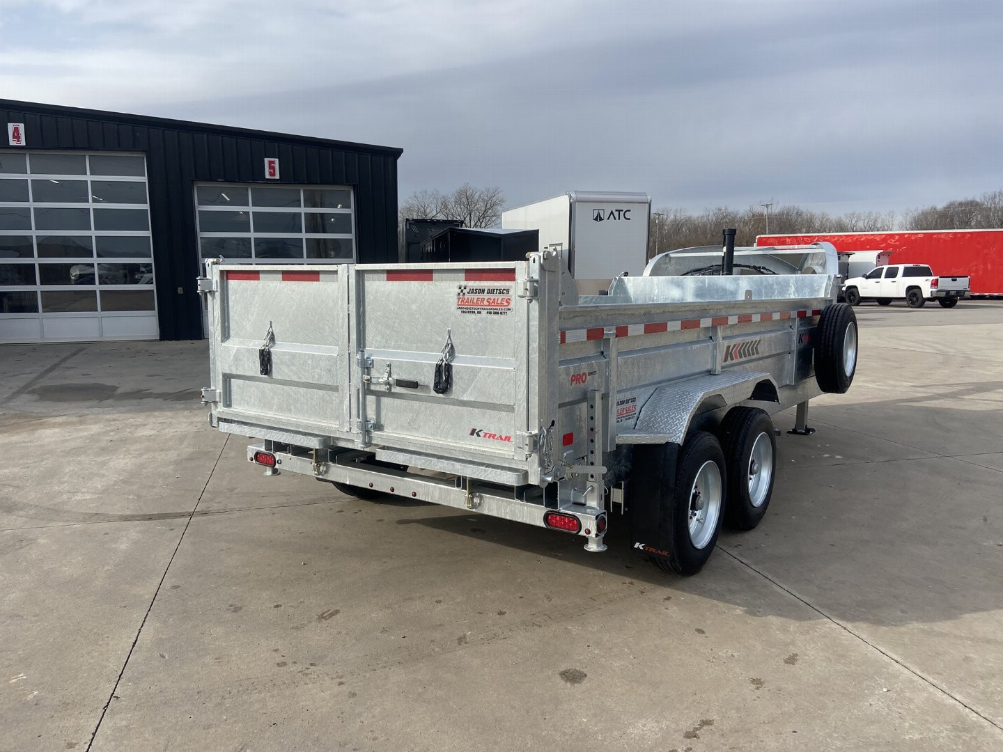 New K-Trail 82"x16' Galvanized Gooseneck Dump Trailer