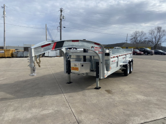 New K-Trail 82"x16' Galvanized Gooseneck Dump Trailer