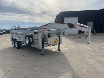 New K-Trail 82"x16' Galvanized Gooseneck Dump Trailer