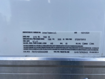 New United UJ-S 7x16 V-Nose Enclosed Cargo Trailer