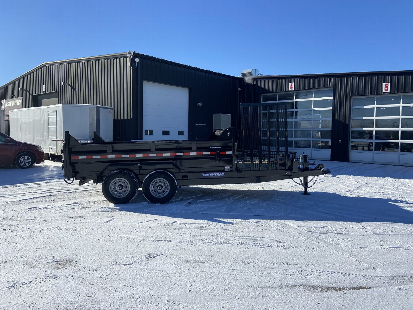 New Sure-Trac 82"x12' (+4) Scissor Dump Trailer