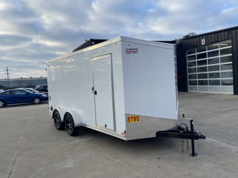 New United UJ 7x16 V-Nose Enclosed Cargo Trailer