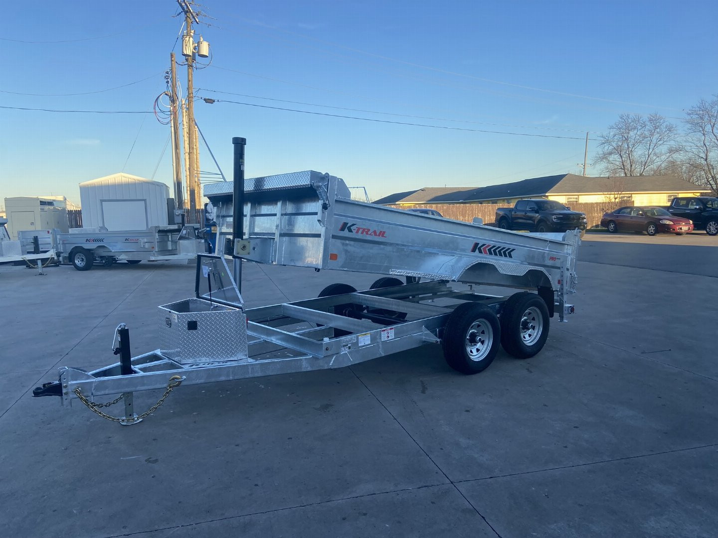 New K-Trail 6x12 Galvanized Dump Trailer