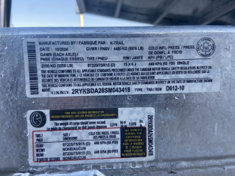 New K-Trail 6x12 Galvanized Dump Trailer