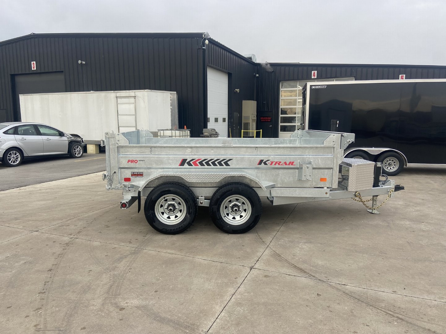 New K-Trail 6x10 Galvanized Dump Trailer