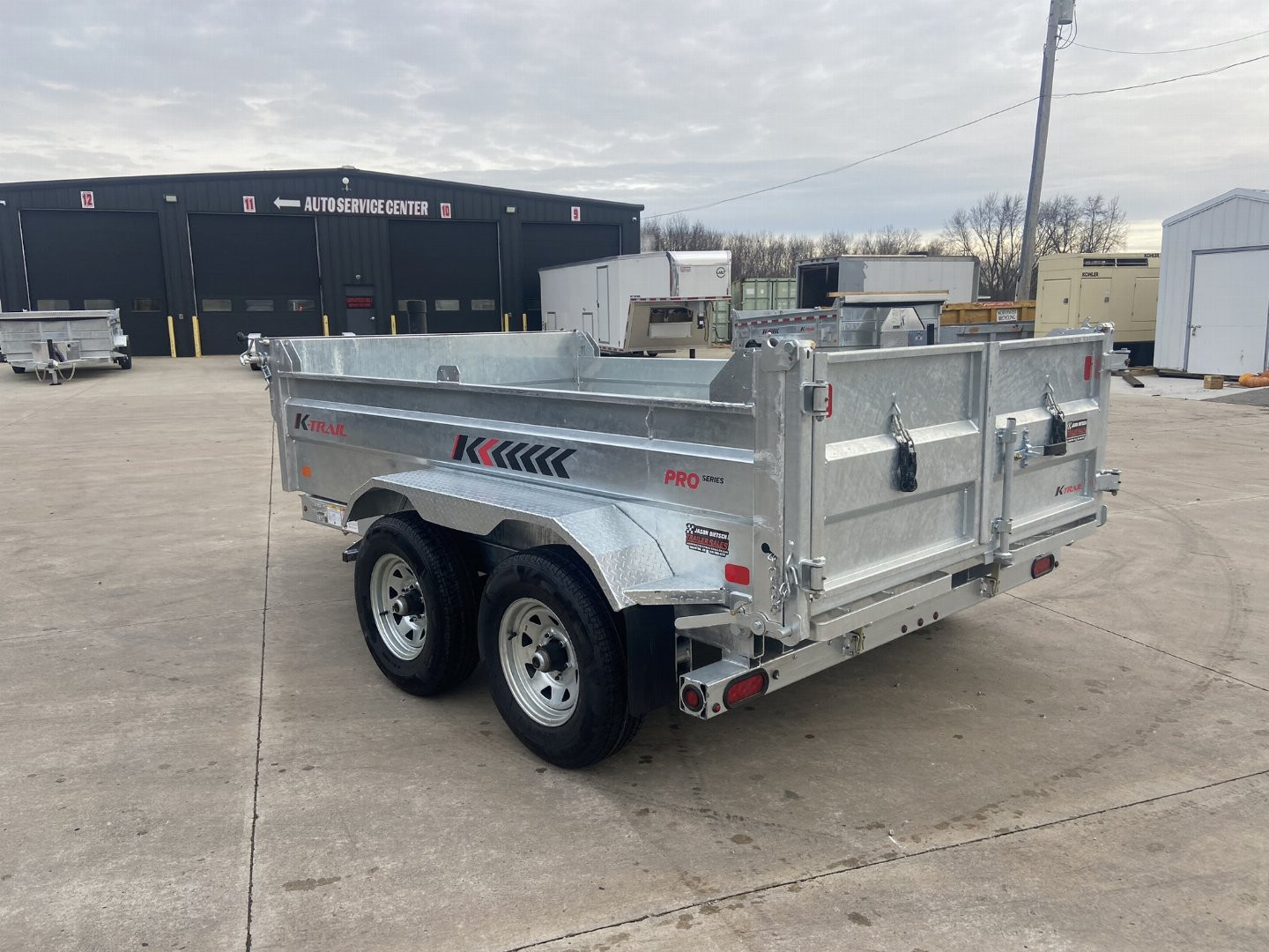 New K-Trail 6x10 Galvanized Dump Trailer
