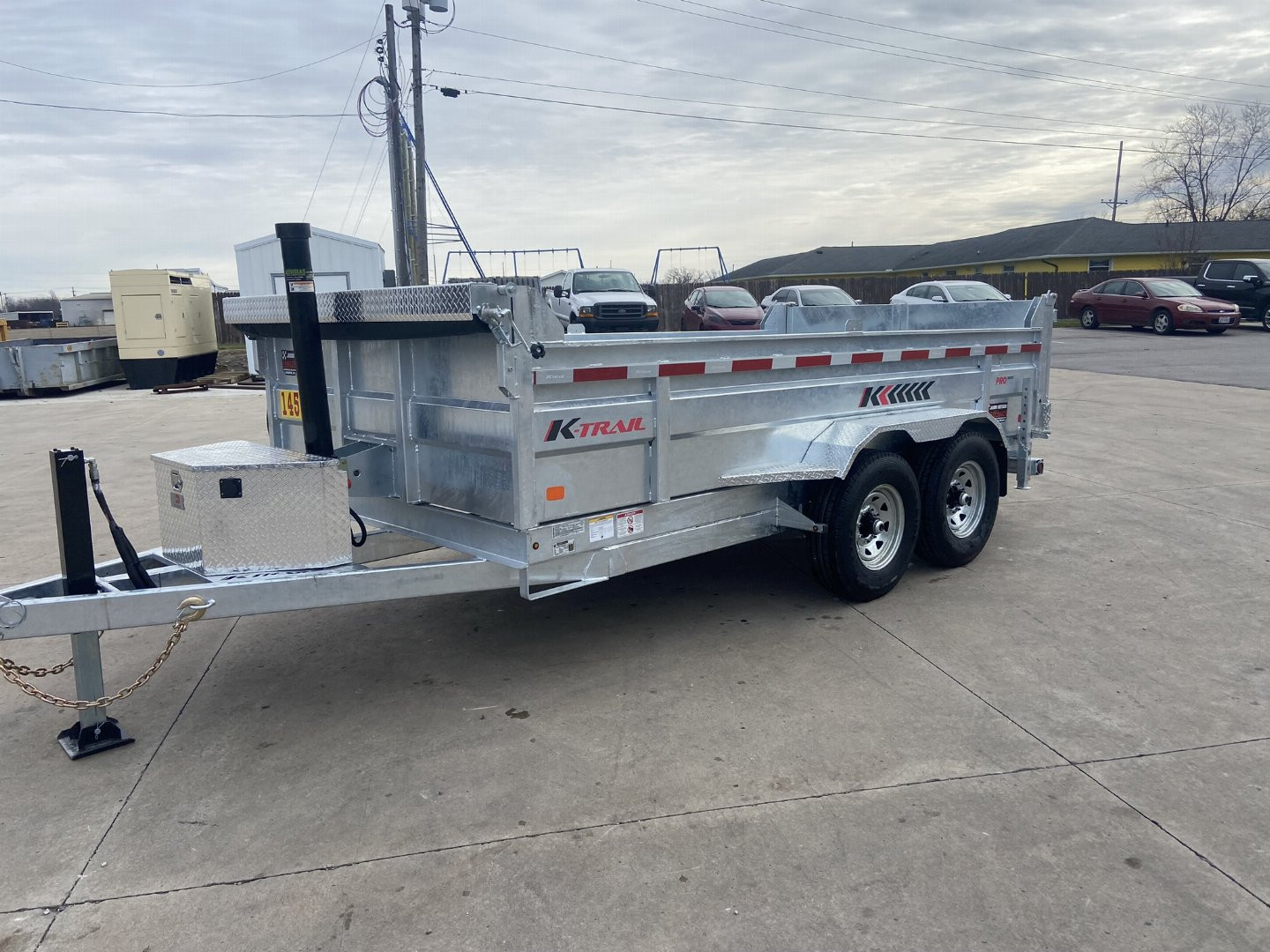 New K-Trail 82"x14' Galvanized Dump Trailer