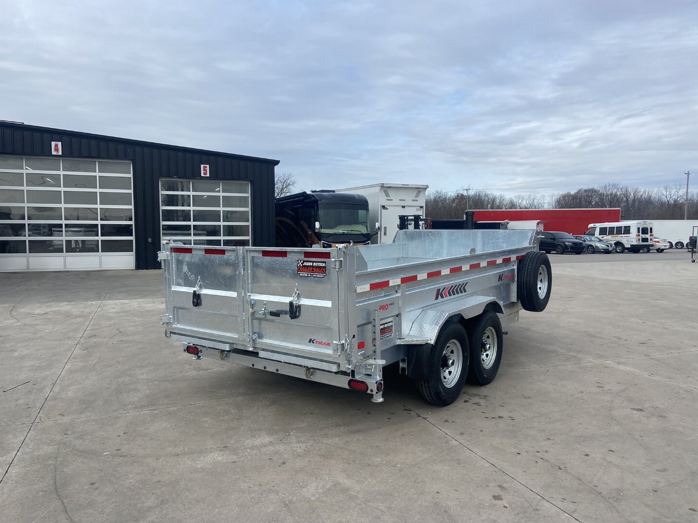 New K-Trail 82"x14' Galvanized Dump Trailer