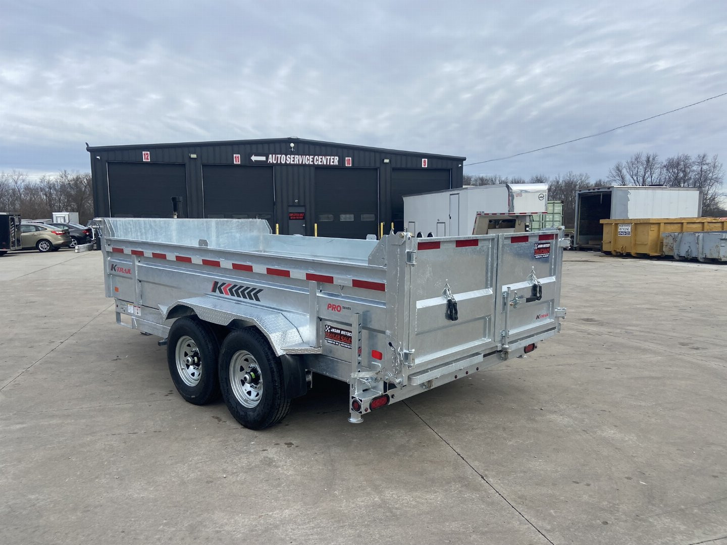 New K-Trail 82"x14' Galvanized Dump Trailer