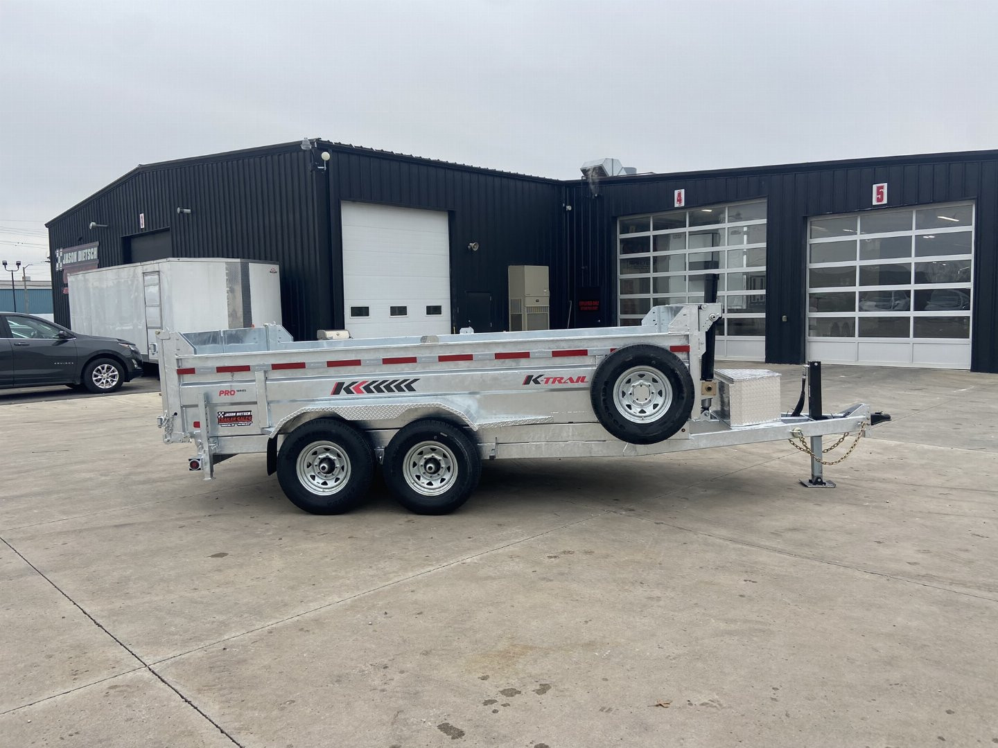 New K-Trail 82"x14' Galvanized Dump Trailer