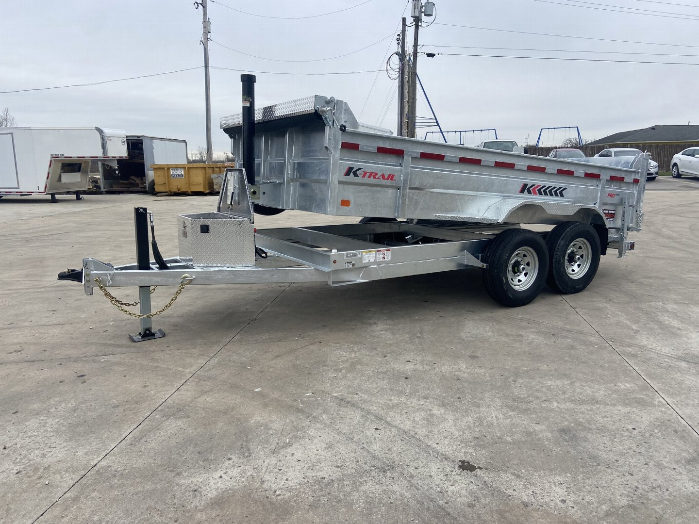 New K-Trail 82"x14' Galvanized Dump Trailer